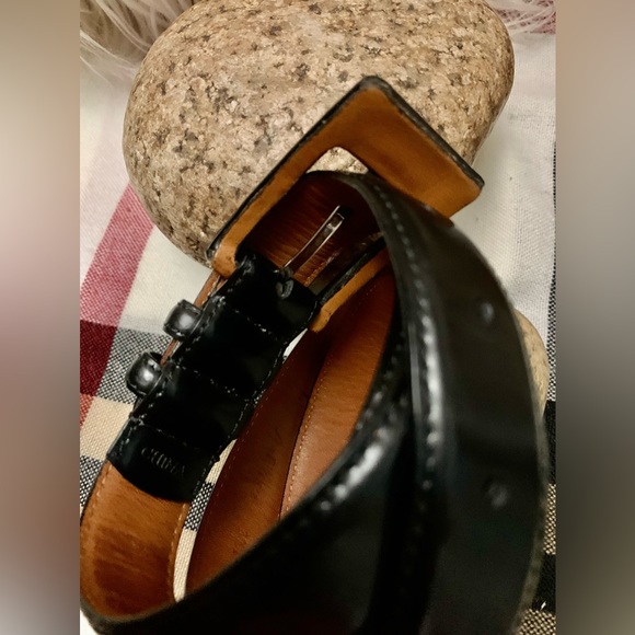 ⭐️ ANA FIRENZE BELT GENUINE ITALIAN LEATHER - BLACK ⭐️#FB8 - Picture 4 of 16